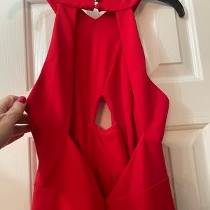 Size 6 red backless cocktail dress